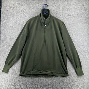 USGI Military Sleeping Shirt Heat Retentive Moisture Resistant L 1/4 Zip Green